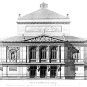 Leipzig, ehemaliger Standort des "Neuen Gewandhaus" Gedenktafel "Neuen Gewandhaus"